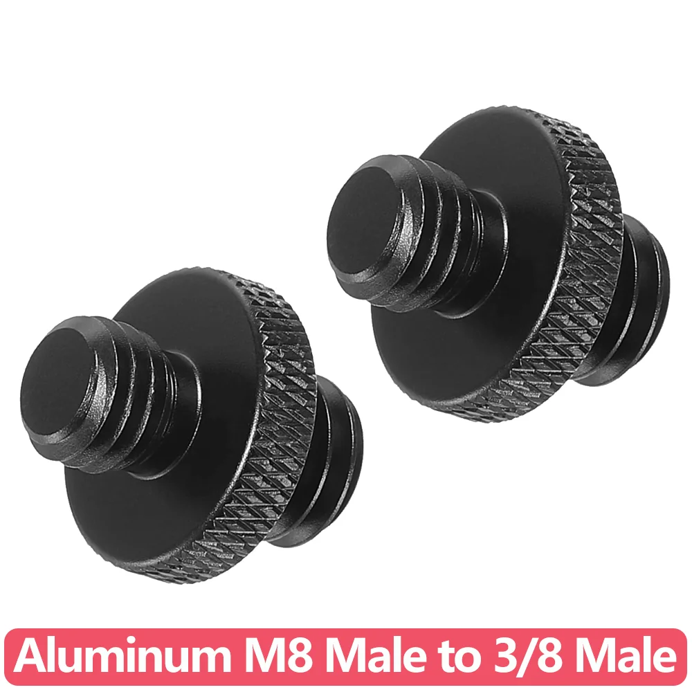 Gewindeadapter M8 Stecker auf 3/8 Stecker Aluminiumlegierung Schraubkonverter für Kamerastativ Schnellwechselplatte Gimbal Foto Video Gear
