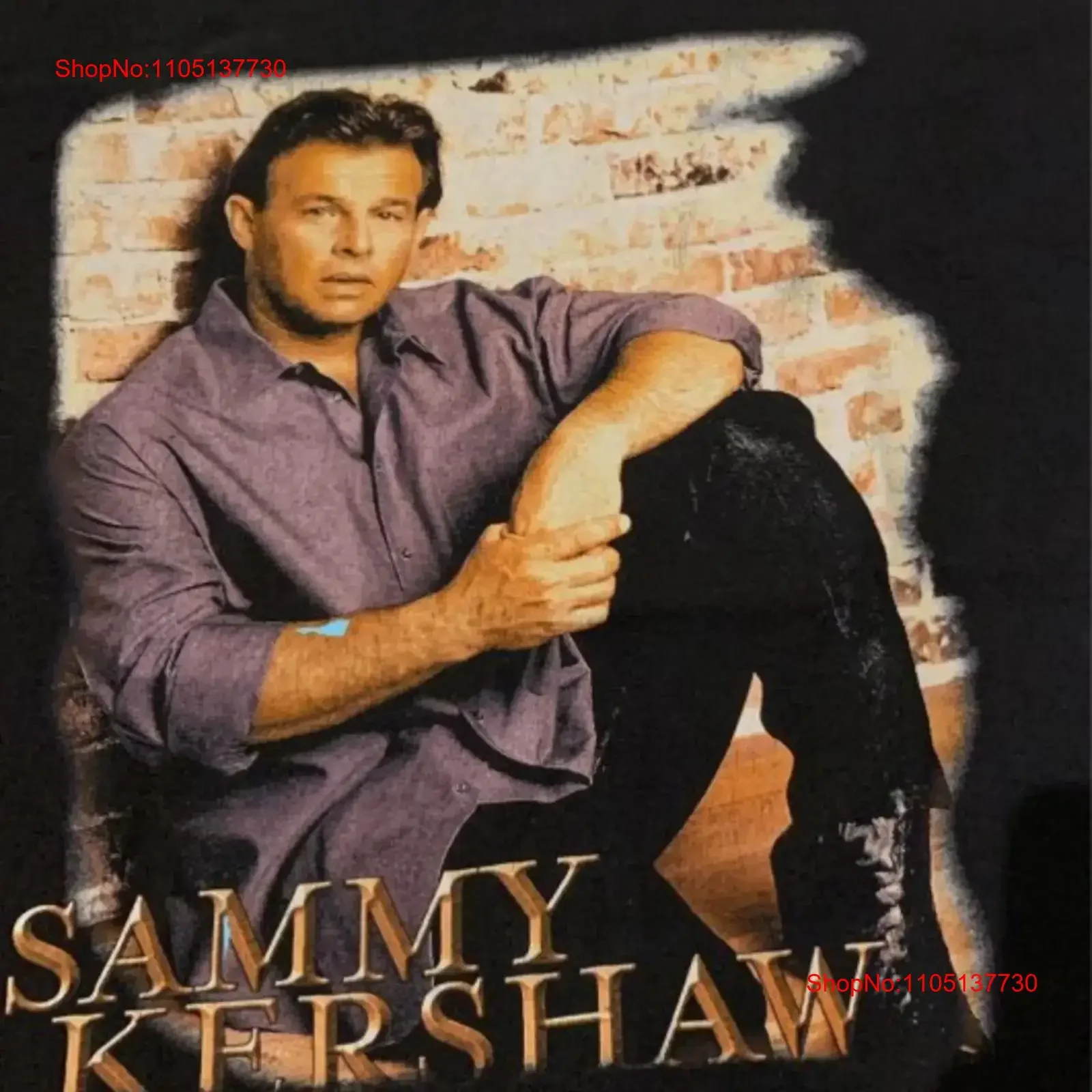 Sammy Kershaw T shirt Black Cotton All Sizes vintage Washed Breathable homme Stylish fashion graphic Versatile streetwear