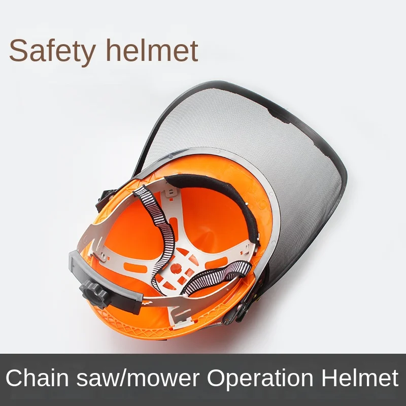 Chain Saw Mower Brush Cutter Weeding Machine Safety Helmet Face Protection with Net Safety Protection Mask Helmet