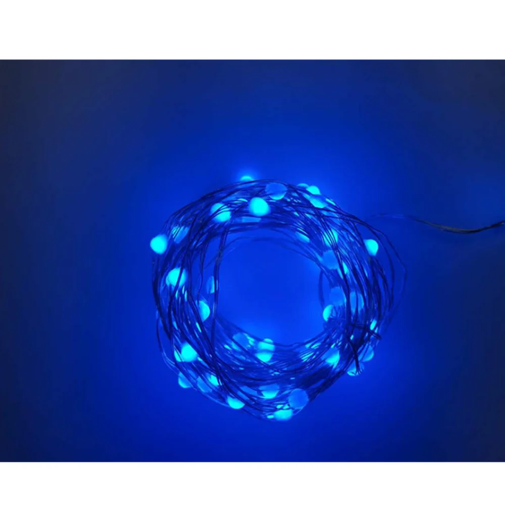 USB5V Three-Line Point-Controlled RGB Color-Changing LED Silver Line Lights Timing Remote Control Christmas Lights Festival Deco
