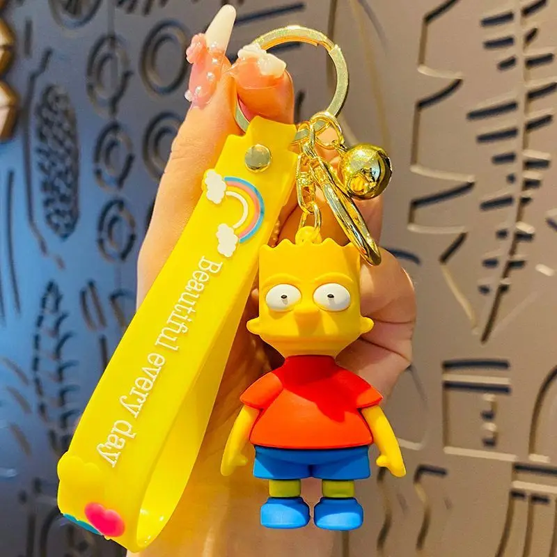 Die Simpsons Schlüsselanhänger Marge Simpson und Bart Simpson Neuer Kreativer Cartoon Modisch und einzigartig Tragbarer Paar-Taschenanhänger Geschenk – Detail 2