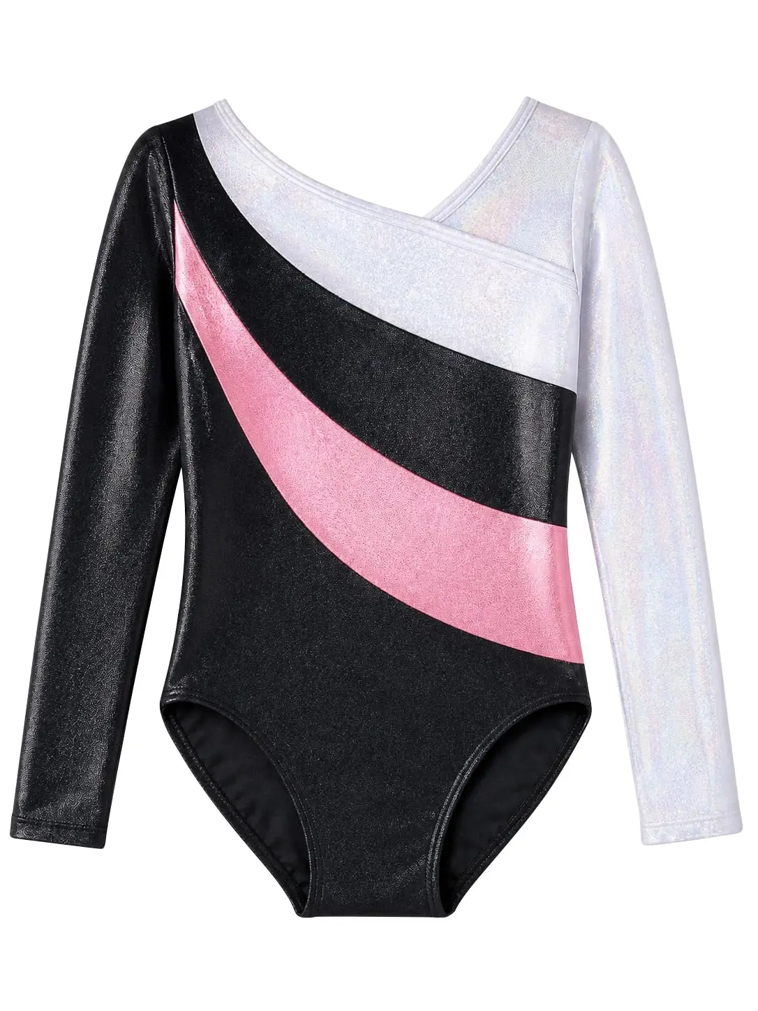 Girls Gymnastics Leotard Toddler Long Sleeve Tumbling Outfits Soft Lining Sparkle Stretch Fabric More Comfortable and Breathable