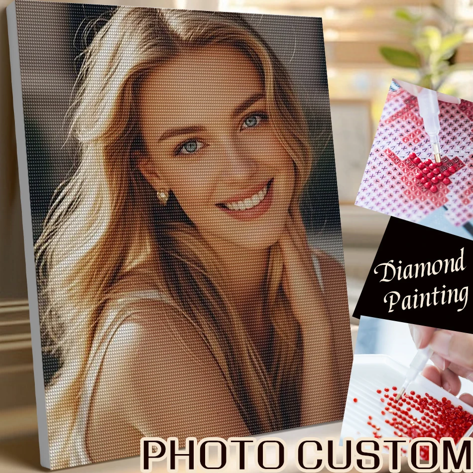 CHENISTORY Photo Custom Full Kits Diamond Mosaic Customized Personal Cross Stitch Diy Gift Diamond Painting Embroidery Home Deco