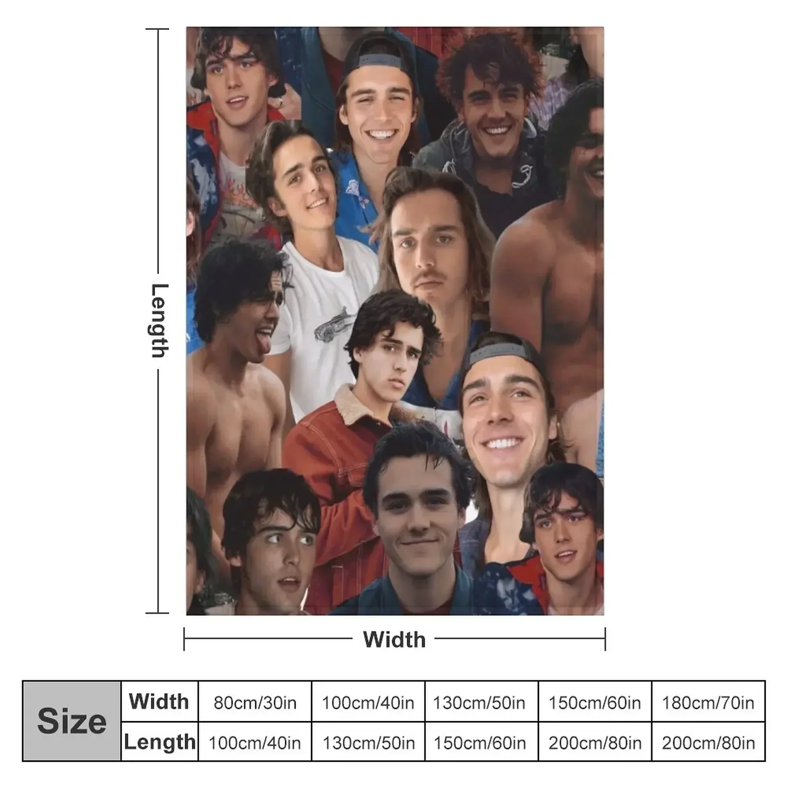 charlie gillespie photo collage Throw Blanket couch cozy soft plush fuzzy picnic outdoor blanket