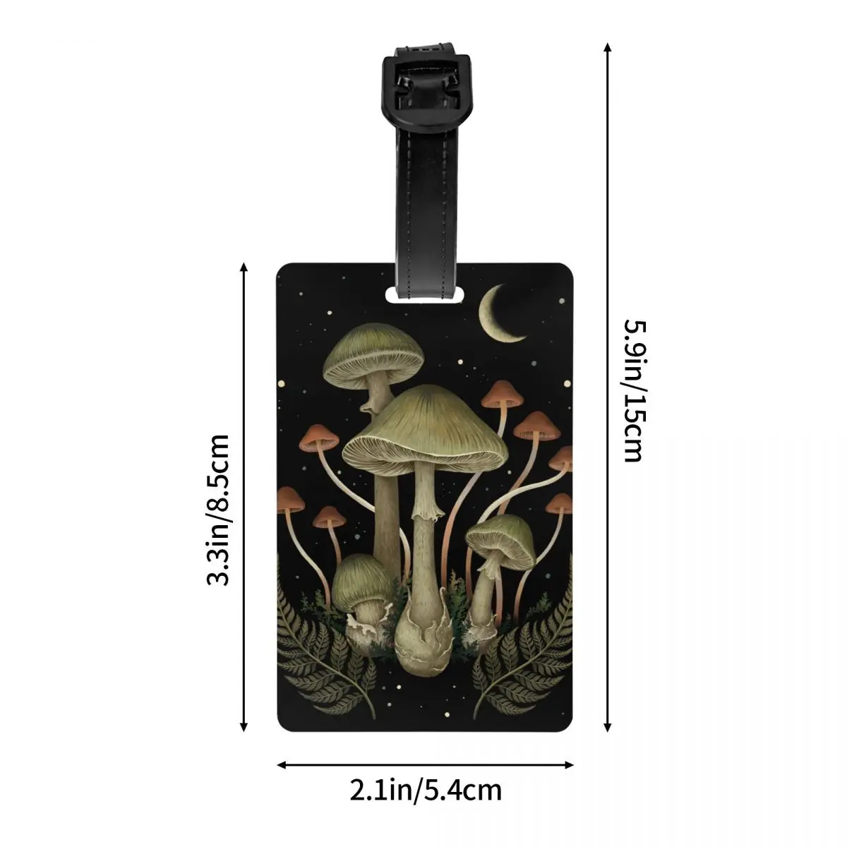 Custom Mushroom Luggage Tag for Suitcases Death Cap Privacy Cover Name ID Card