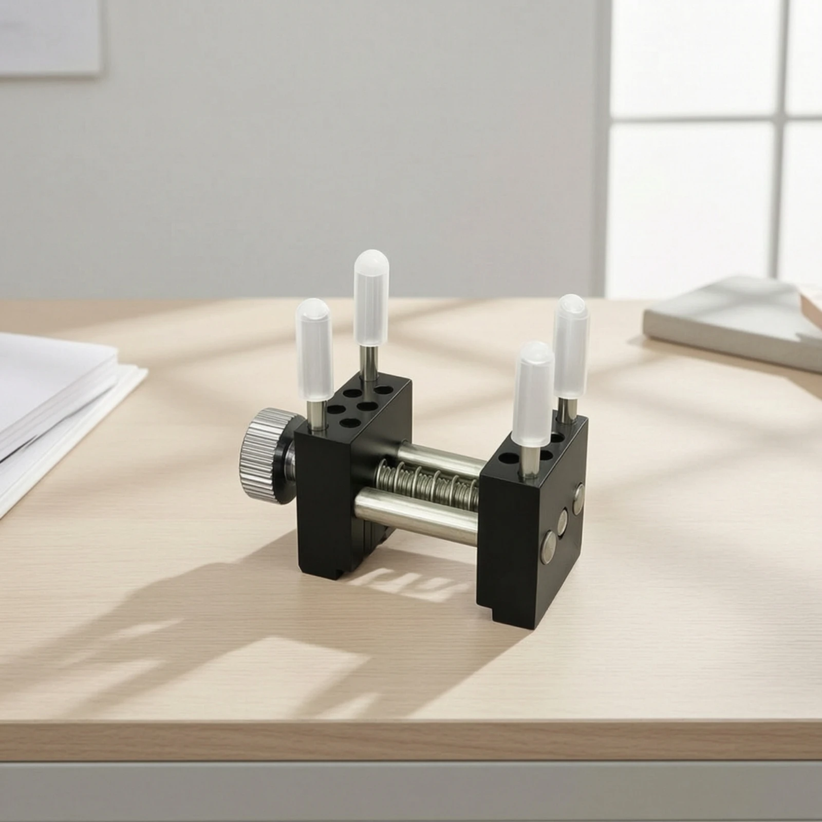 Mini Bench Vise Miniature Hobby Vise with Guarding Sleeves Small Parts Holding Tool Compact Tabletop Clamp Low-Profile