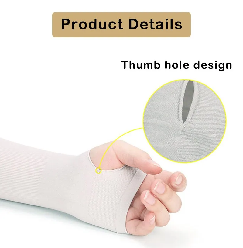 2 Pair Ice Silk Sun Protection Arm Covers Unisex Elbow Cover Outdoor Cycling Running Fishing Driving Cool AntiUV Arm