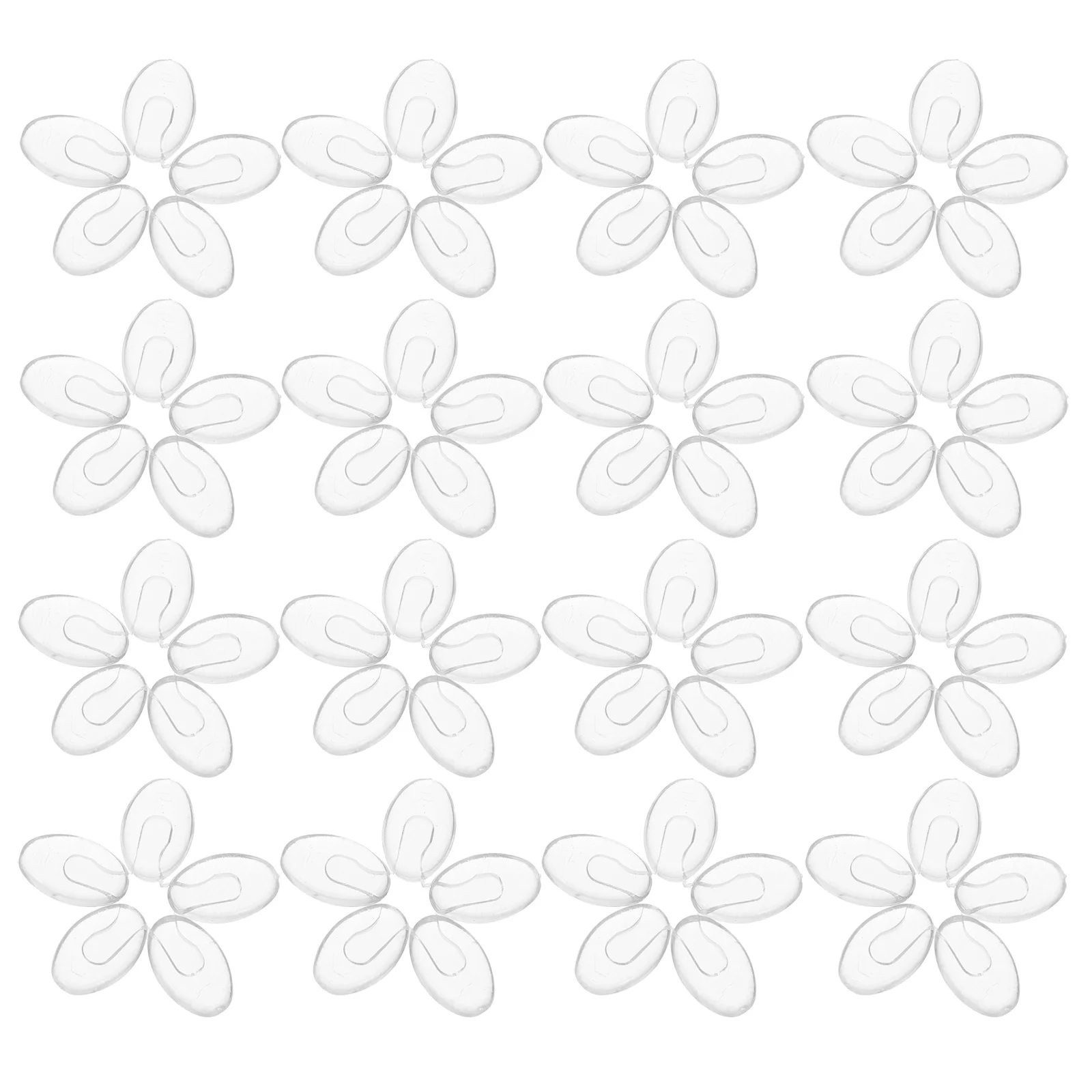 

50Pairs Clear Replacement Nose Pads for Glasses Anti-Slip Cushion Fit Universal Plug- Eyeglass Repair Essential Comfort