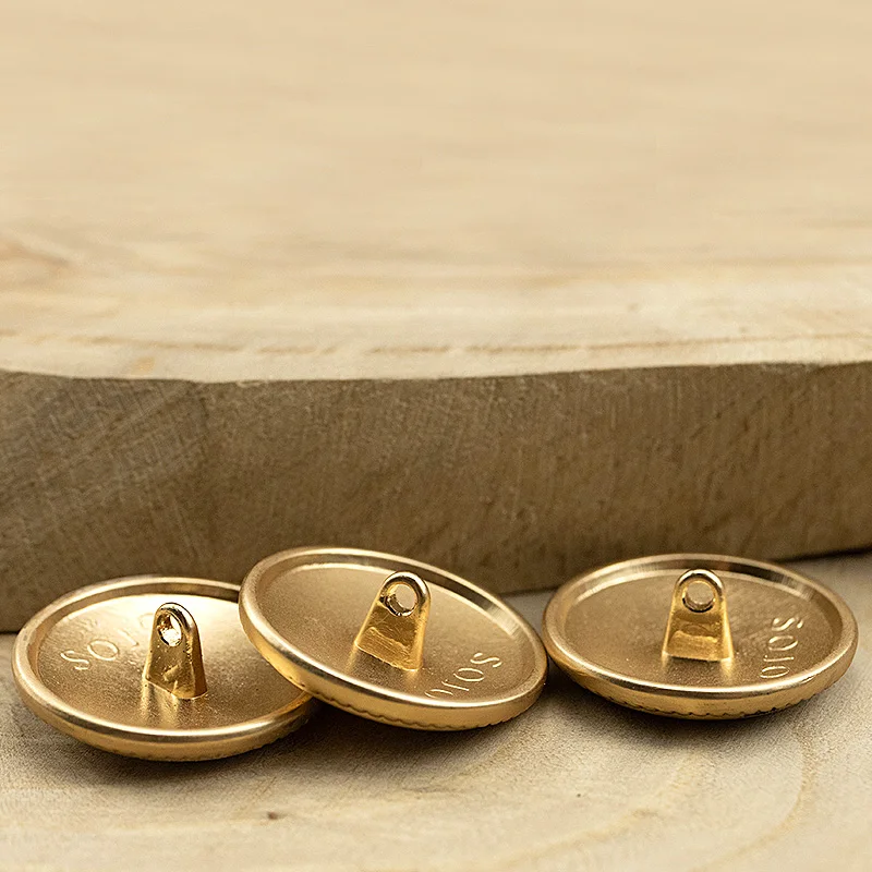 أزرار ذهبية بساق على شكل تاج ، نمط جامعي بريطاني ، معطف ملابس ، ديكور معدني ، إكسسوارات خياطة ، عتيقة ، 10 * #6