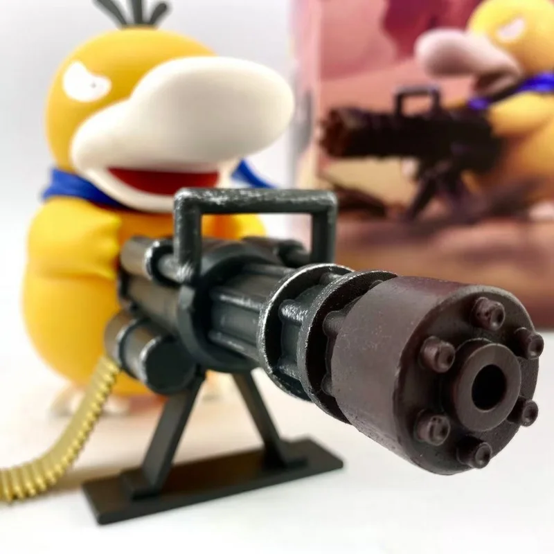 

Sell Well Pokemon Serie Psyduck Gatling Gun Figure Toy Cute Duck Collection Creative Figurine Model Anime Peripheral Boys Gift