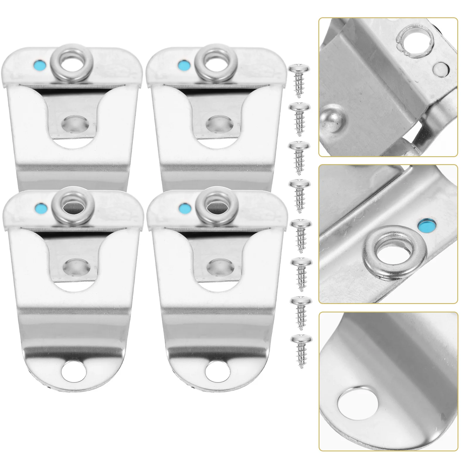 

4Pcs Metal Microphone Holder Clips Handheld Mic Hang Up Clip Easy Install Mobile Radio Holder Cb Radio Accessories