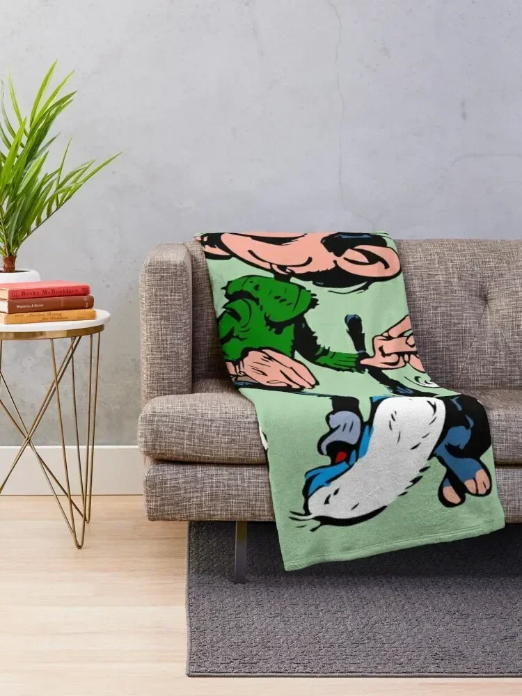 Gaston Goof Walking with Cat Throw Blanket anime Giant Sofa Bed Blankets