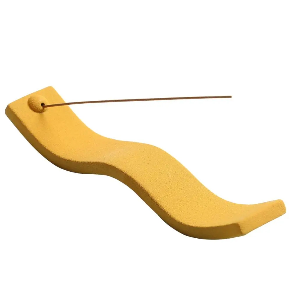 Handicrafts Incense Stick Holder Thread Design Rough Ceramic Incense Burner Lying Incense Stick Handmade Incense Holder Bedroom