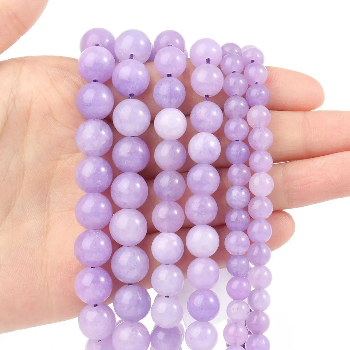 6/8/10mm Selected Imitation Lavender Amethyst Jades Round Loose Spacer Beads For Women Jewelry Making DIY Bracelets Accessories