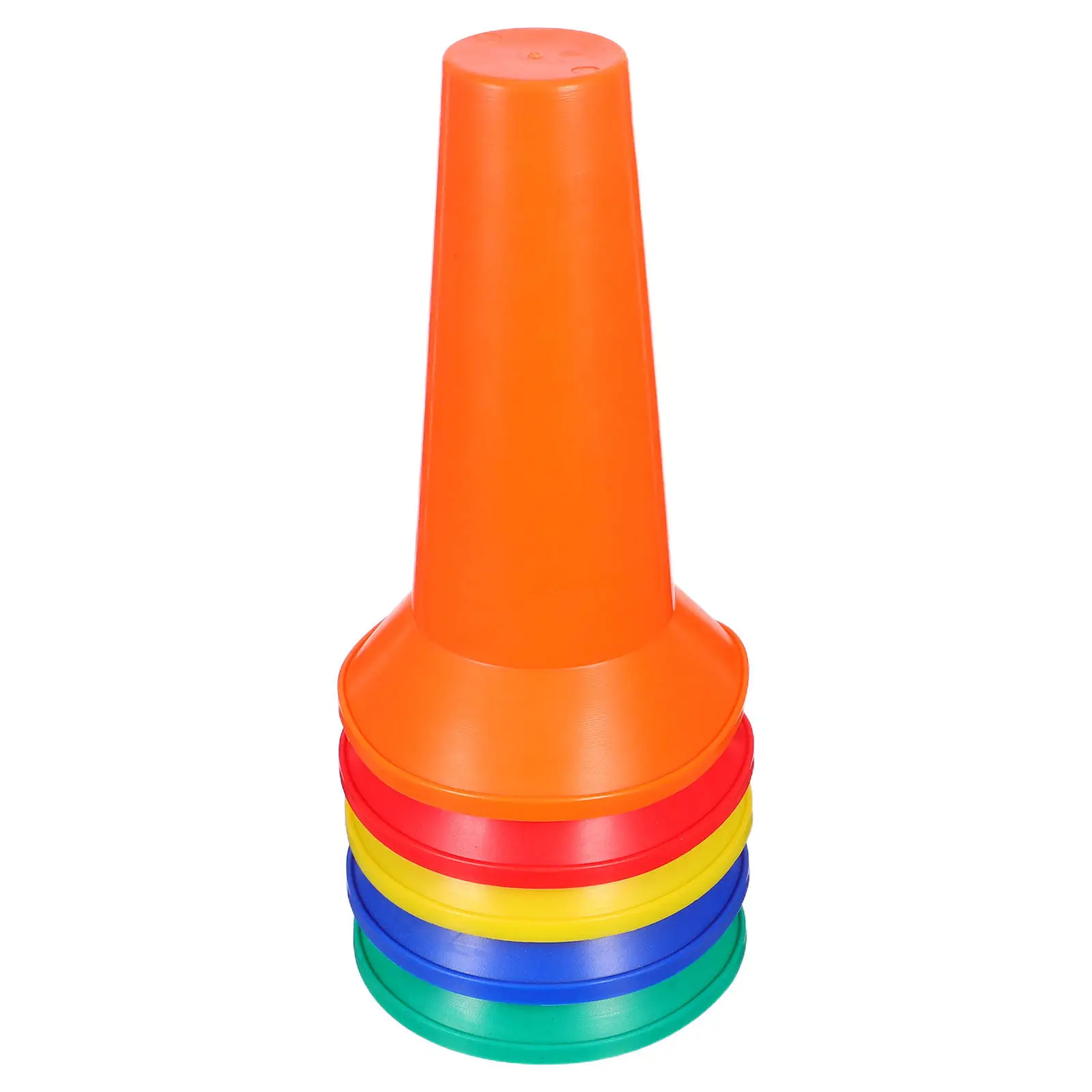 

5Pcs Multifunctional Roadblock Cones 17Cm Red Plastic Safety Soccer Training Mini Agility Field Markers Reflective Traffic Game