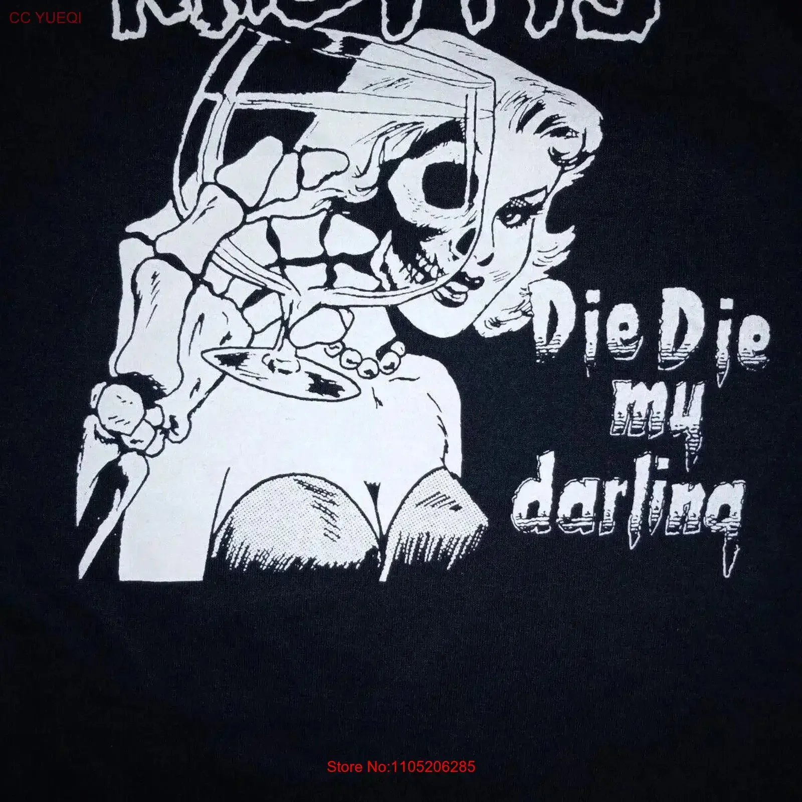 Medium MISFITS die my darling T Shirt Pushead punk Danzig Samhain vintage Washed Comfortable designer clothes Stretched