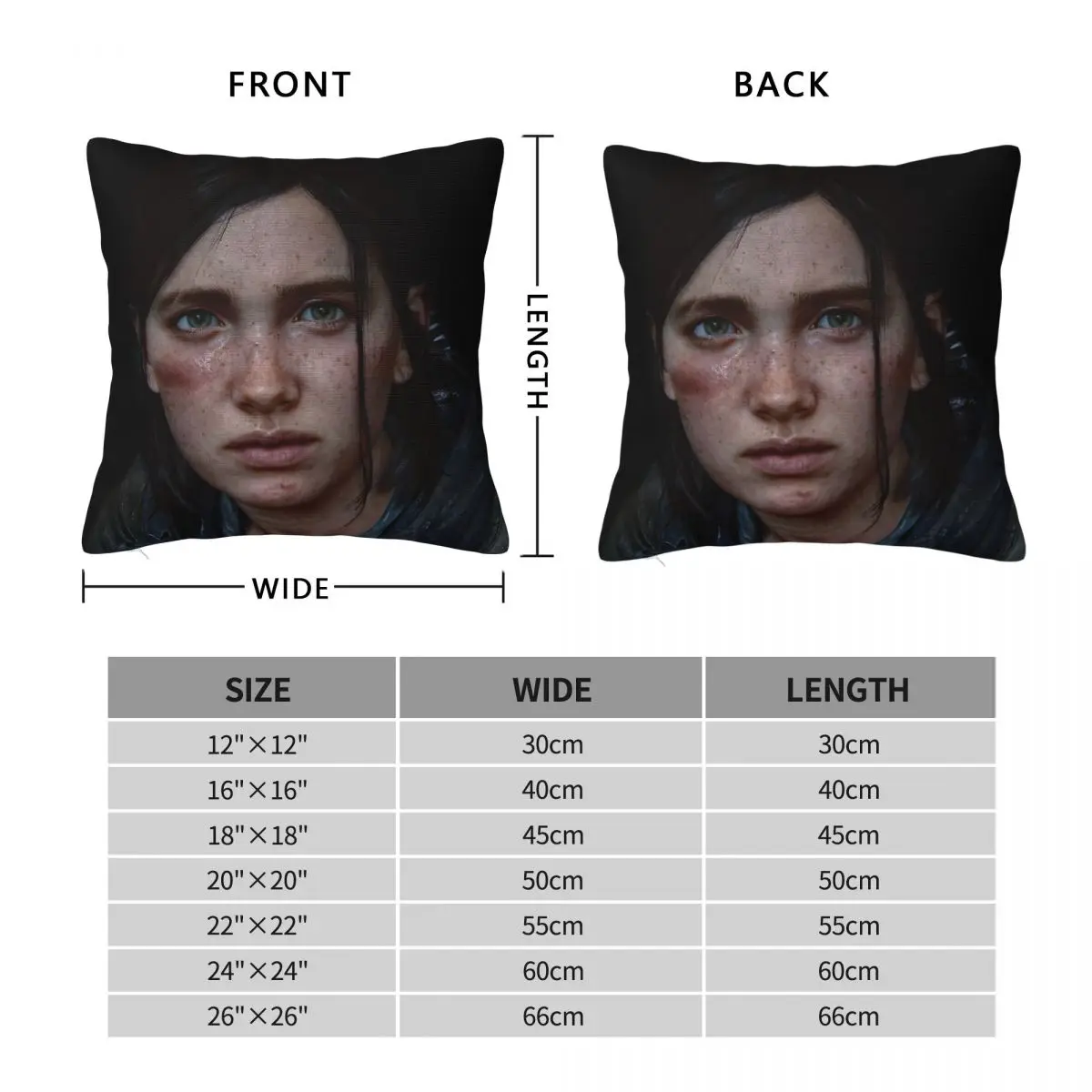 The Last Of Us Part Ellie Williams Pillowcase Polyester Linen Velvet Pattern Zip Decorative Throw Pillow Case Home Cushion Cover