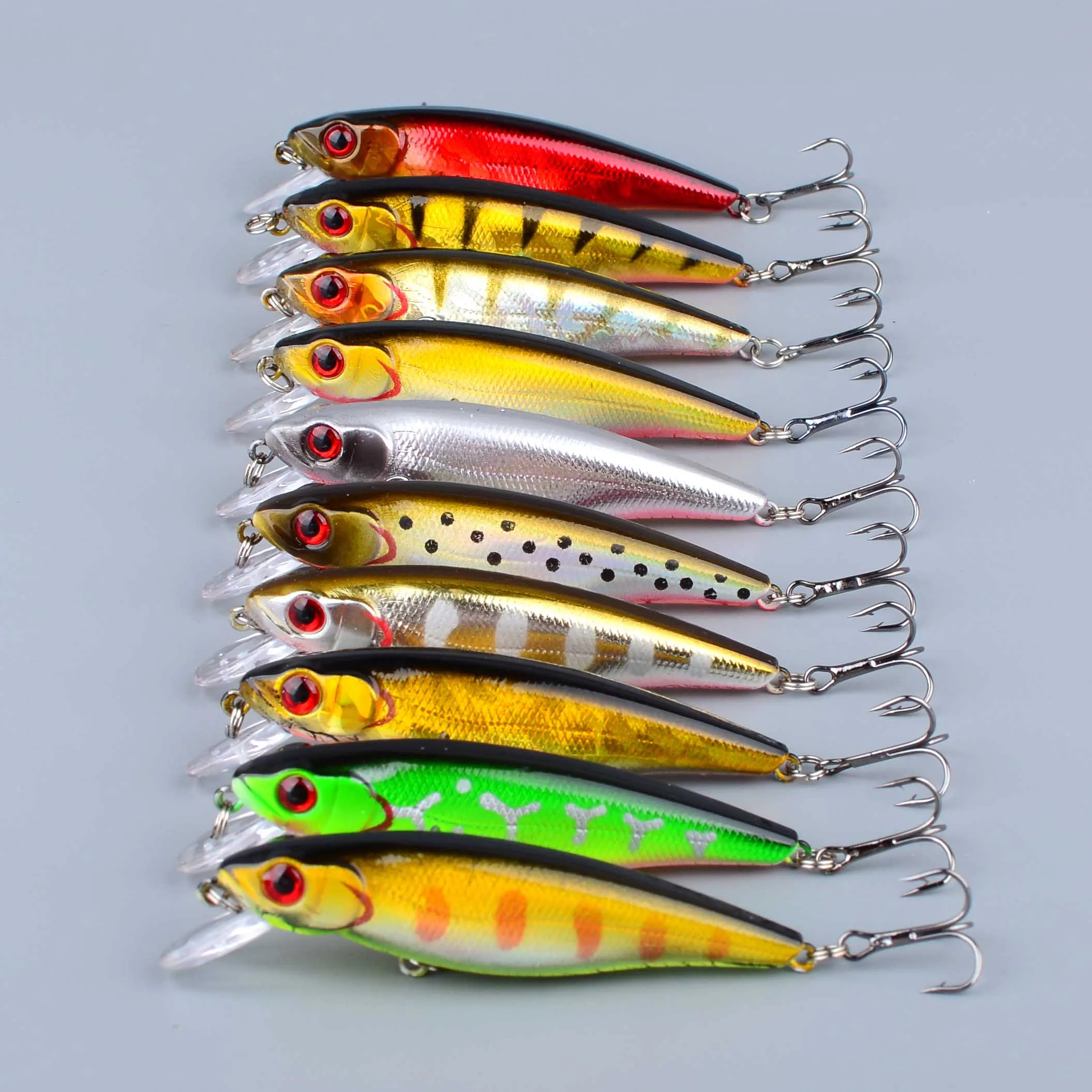 1 Stück Minnow Köder Pesca Swimbait Karpfen Angelgerät Haken Wobbler 3D Crankbait Jerkbait Köder ﻿