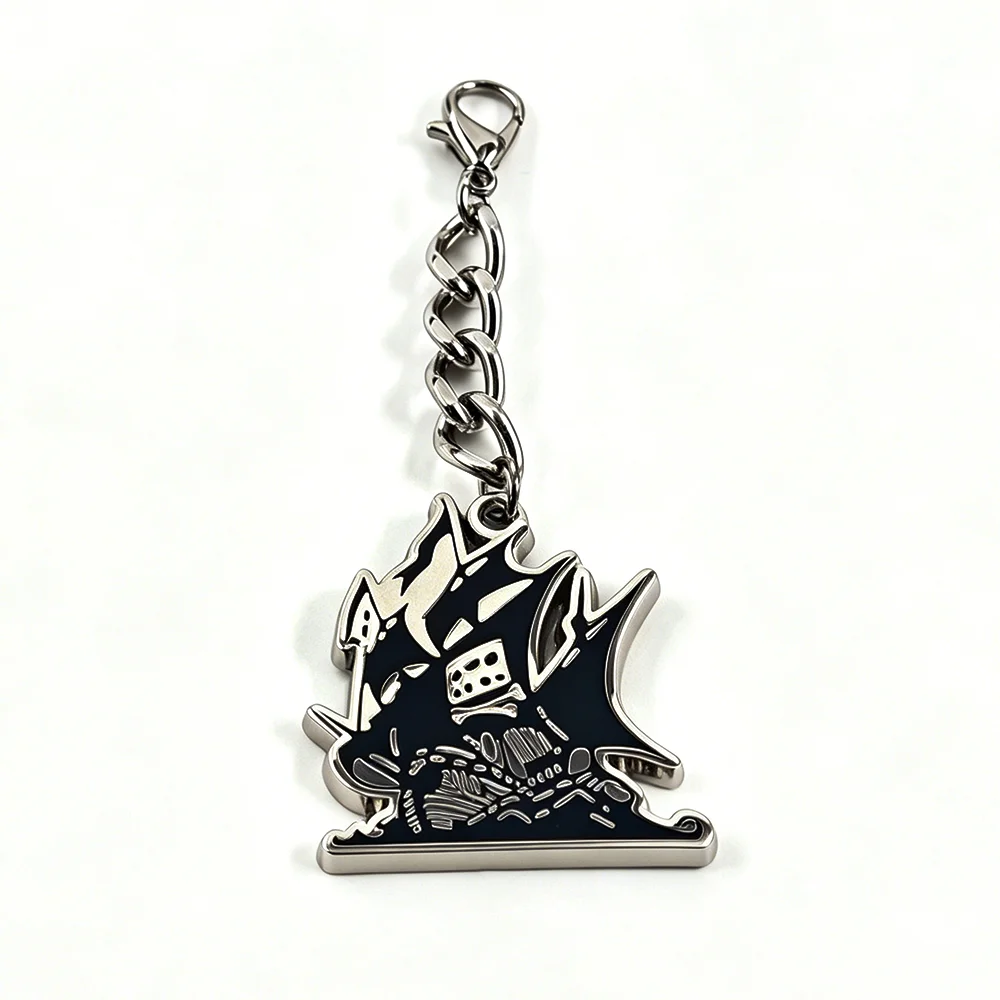 The Pirate Bay Seemonster Oktopus Metall-Schlüsselanhänger Piratenschiff Emaille-Schlüsselring Segelboot Gothic Fan Collection Anhänger Geschenk – Detail 5
