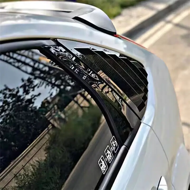 For Ford Focus MK2 Hatchback 2005-2011 Car Rear Louver Window Side Shutter Cover Trim Sticker Vent Scoop ABS Carbon Accessories