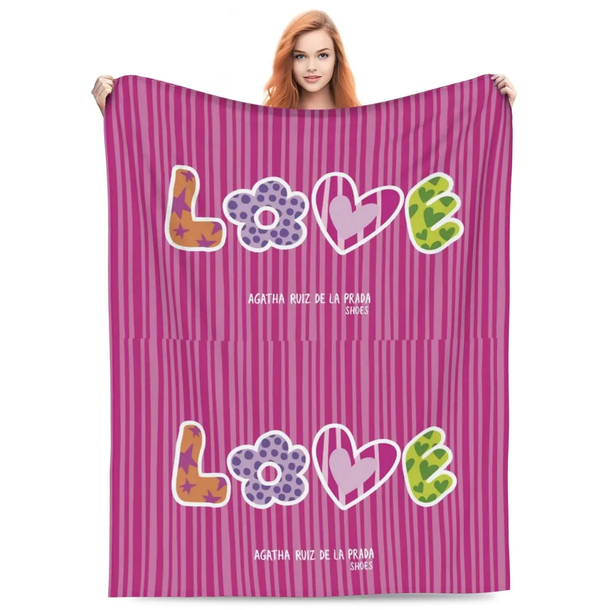 Agatha Ruiz-De La-Prada Pattern Blanket Fleece Sofa Throw Blanket Super Soft for Couch Bedding Travel Throws Bedspread Quilt