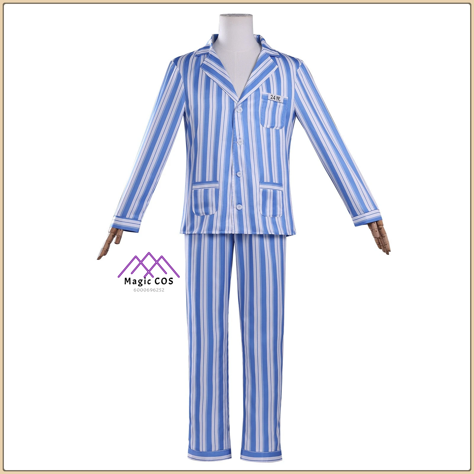 jeu-naraka-bladepoint-ji-canghai-ensemble-complet-de-jeu-de-role-robe-de-patient-a-rayures-bleues-costume-de-fete-d'halloween-tenue-anime-homme