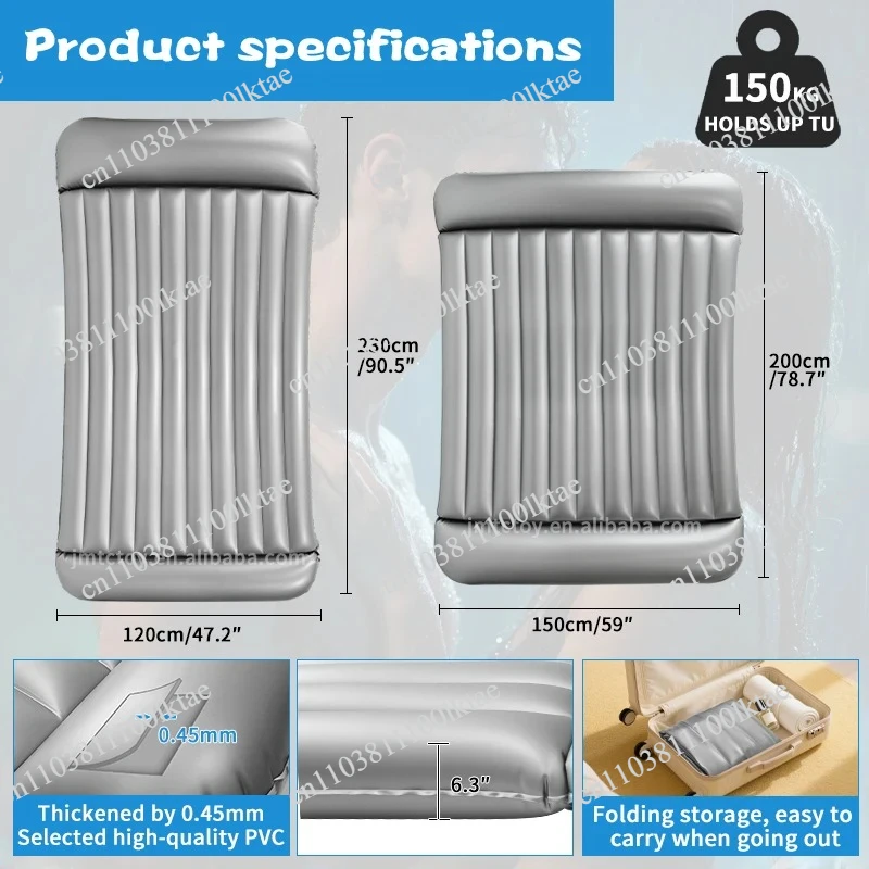 Summer Cooling Blow Up Mattress Water Filled Sex Air Bed Thicken PVC Massage Inflatable Bed