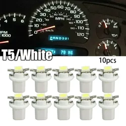 10Pcs T5 B8.5D 5050 SMD White Car LED Dashboard Dash Lamp Instrument Light Bulbs Universal Design Suitable To Many Kinds Of Cars