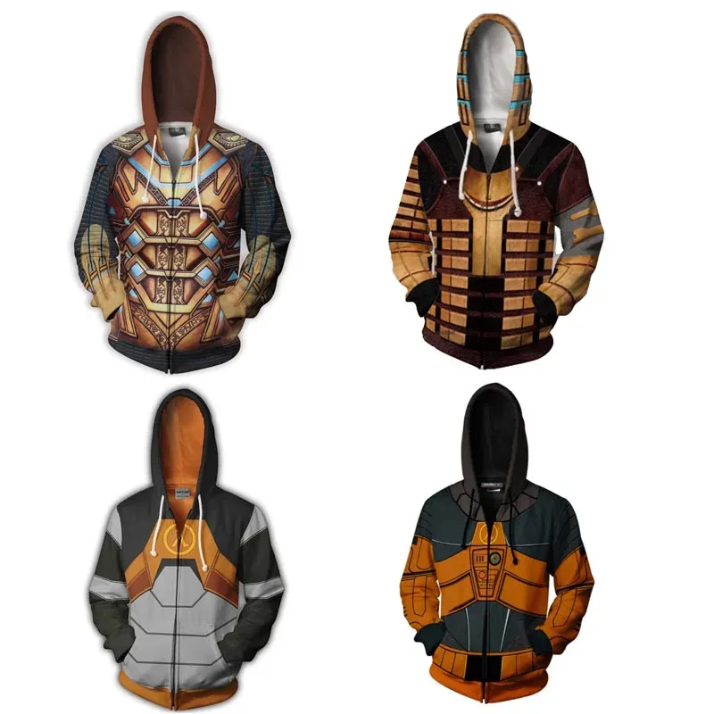 

2025 New Halloween Adult Unisex Game Dr.Gordon Freeman 3D Printed Hoodie Sweatshirt Cosplay Costume Zip UP Casual Hooded Ja ★ ★