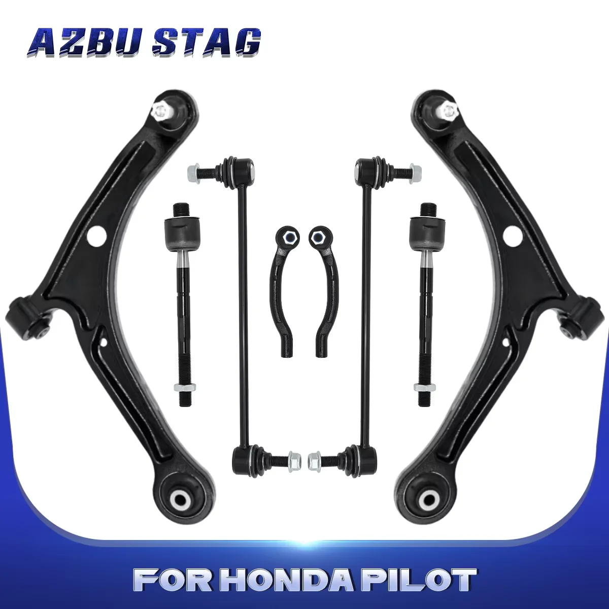 

AzbuStag 8Pcs Front Lower Left Right Control Arm Sway Bar Link Suspension Kit for HONDA PILOT ACURA MDX 2001 2002 2003 2004 2005
