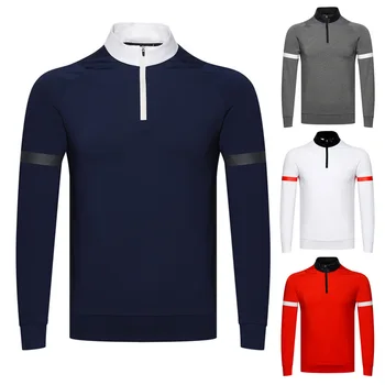 T-shirt equestri a maniche lunghe da uomo Top da equitazione T-shirt Abbigliamento equestre Primavera Autunno Polo maschile Abbigliamento da competizione
