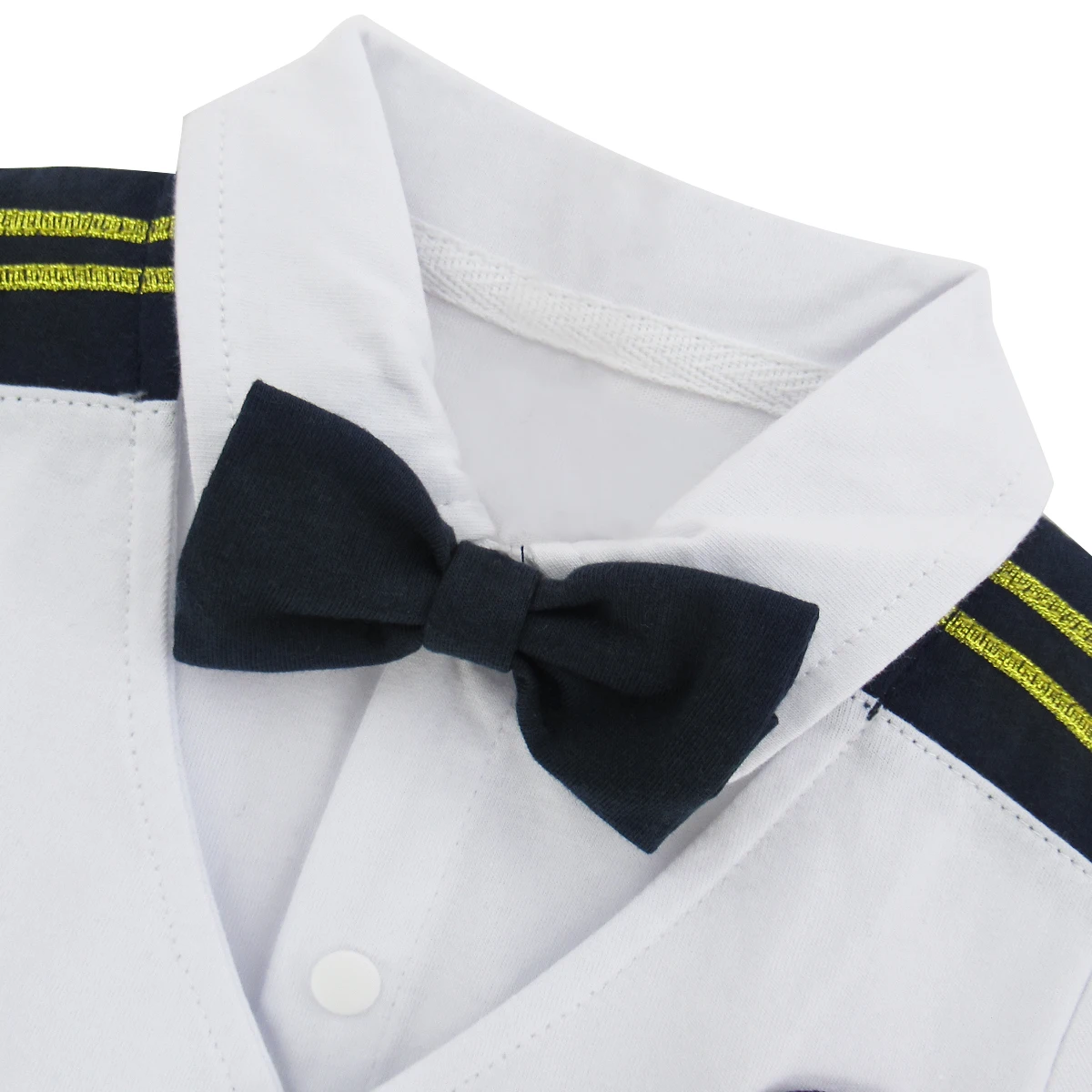 Baby Boys Captain Romper Costume Infant Outfits Set Toddler Carnival Sailor Clothes Newborn Clothing with Hats Shoes