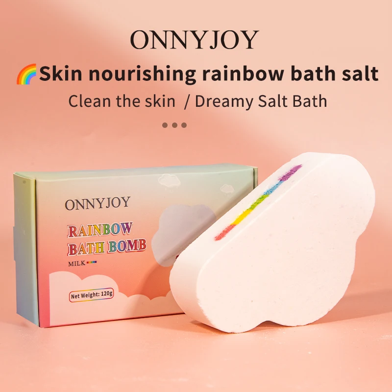 Rainbow Bath Balls Gift Set, Model XXXL Weight 120g Handmade from natural ingredients Cloudy Bath Balls with Colourful Bubbles