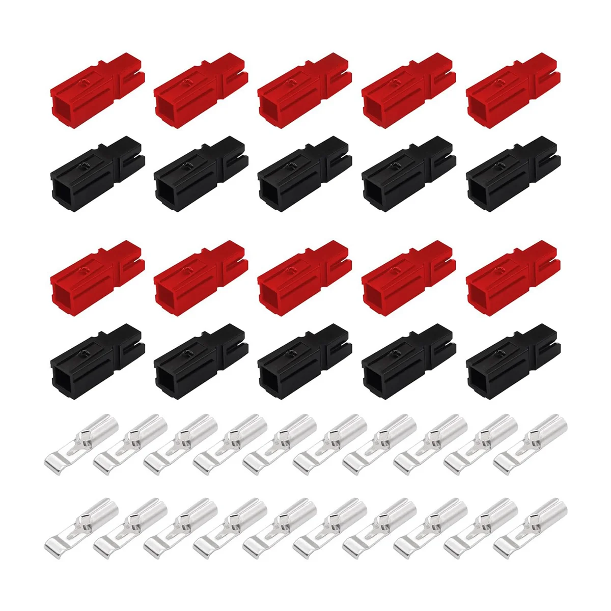 

20 PCS Connectors, Quick Disconnect Assortment Kit, Red & Black & Silver Housing, AWG 12-16, Heavy Duty Contact 600V 30A