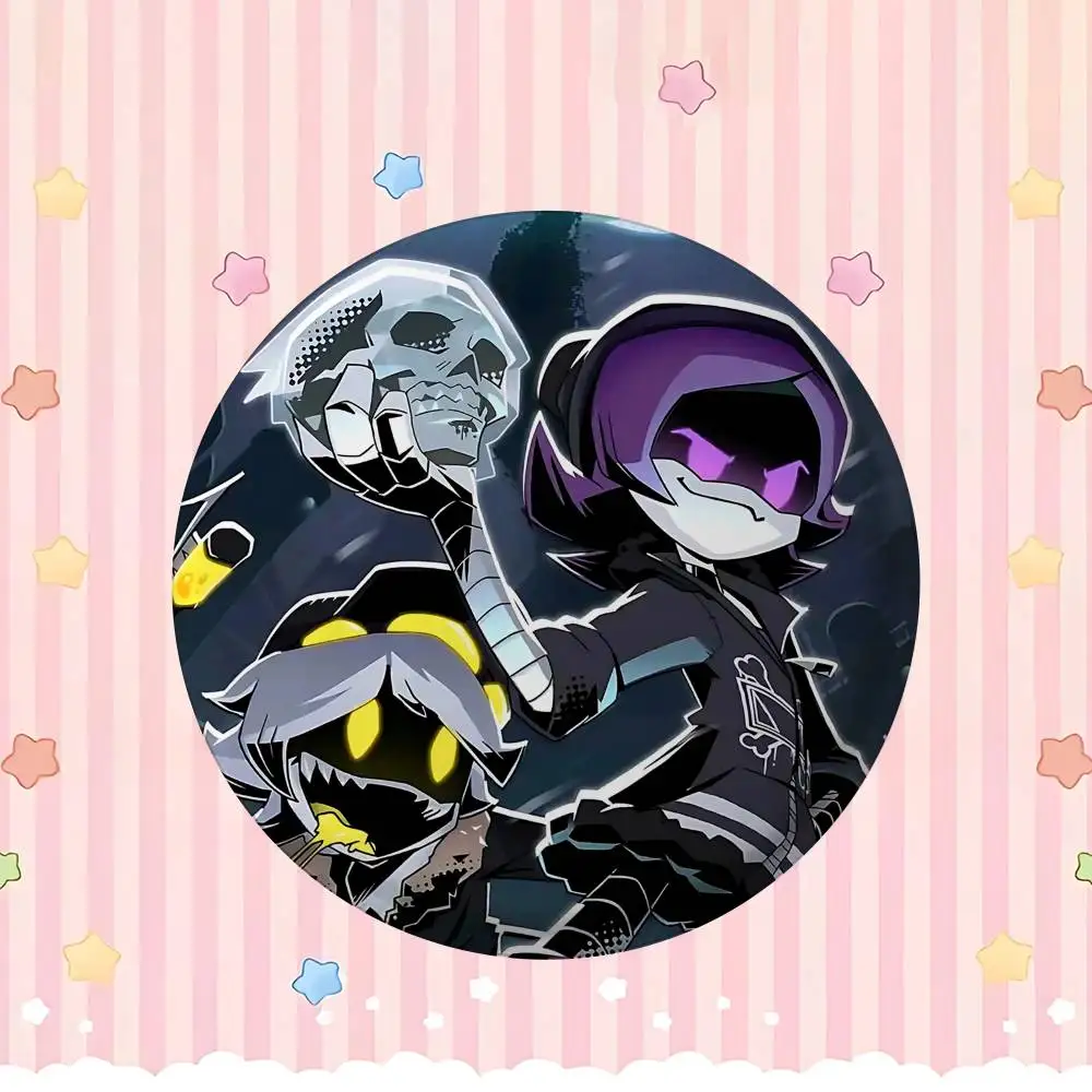 أنيمي M-القتل الطائرة بدون طيار شارات الطرفية التلبيب دبابيس صفيح بروش مستدير لحقيبة كتف اكسسوارات هدايا تذكارية