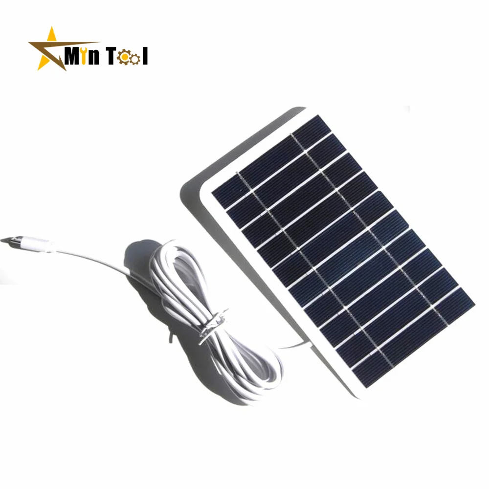 5V 2W Solar Panel Output USB Outdoor Solar System Mobile Phone Chargers Solar Panel Battery Module Generation Board