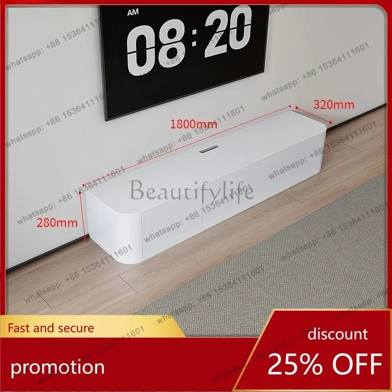TV Cabinet Living Room New Storage Cabinet Small Apartment Integrated Wall Cabinet Home Floor-standing