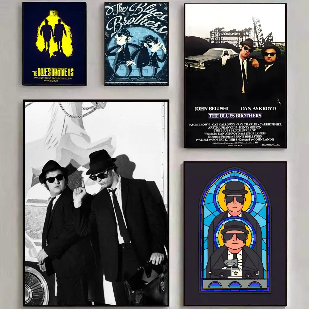 Film-Poster „THE Blues Brothers“, Wandkunstdruck, geeignet für Wohnzimmer, Schlafzimmer, Bar, Salon, Heimdekoration, Geschenk