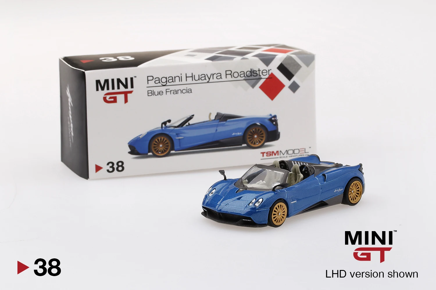 سيارة سباق طراز Diecast من MINIGT-Pagani Huayra للسباق للأطفال ، هدية ألعاب ، سيارة سباق 1:64 ، #38
