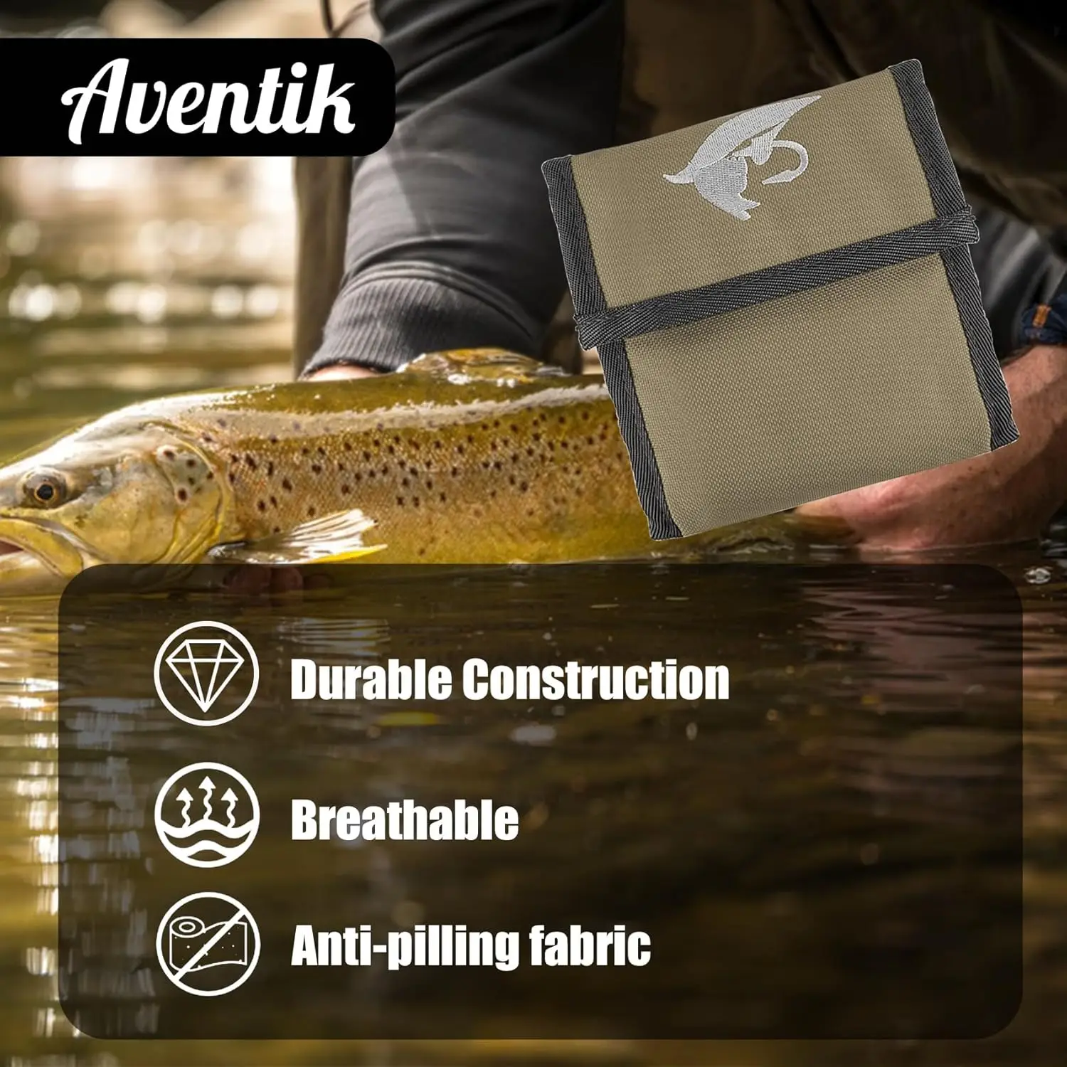 Aventik Fishing Rig Bag Tackle Accessory Storage Bag Fishing Tackle Binder Fly Fishing Leader Tippet Line Wallet Storage Bag view 4