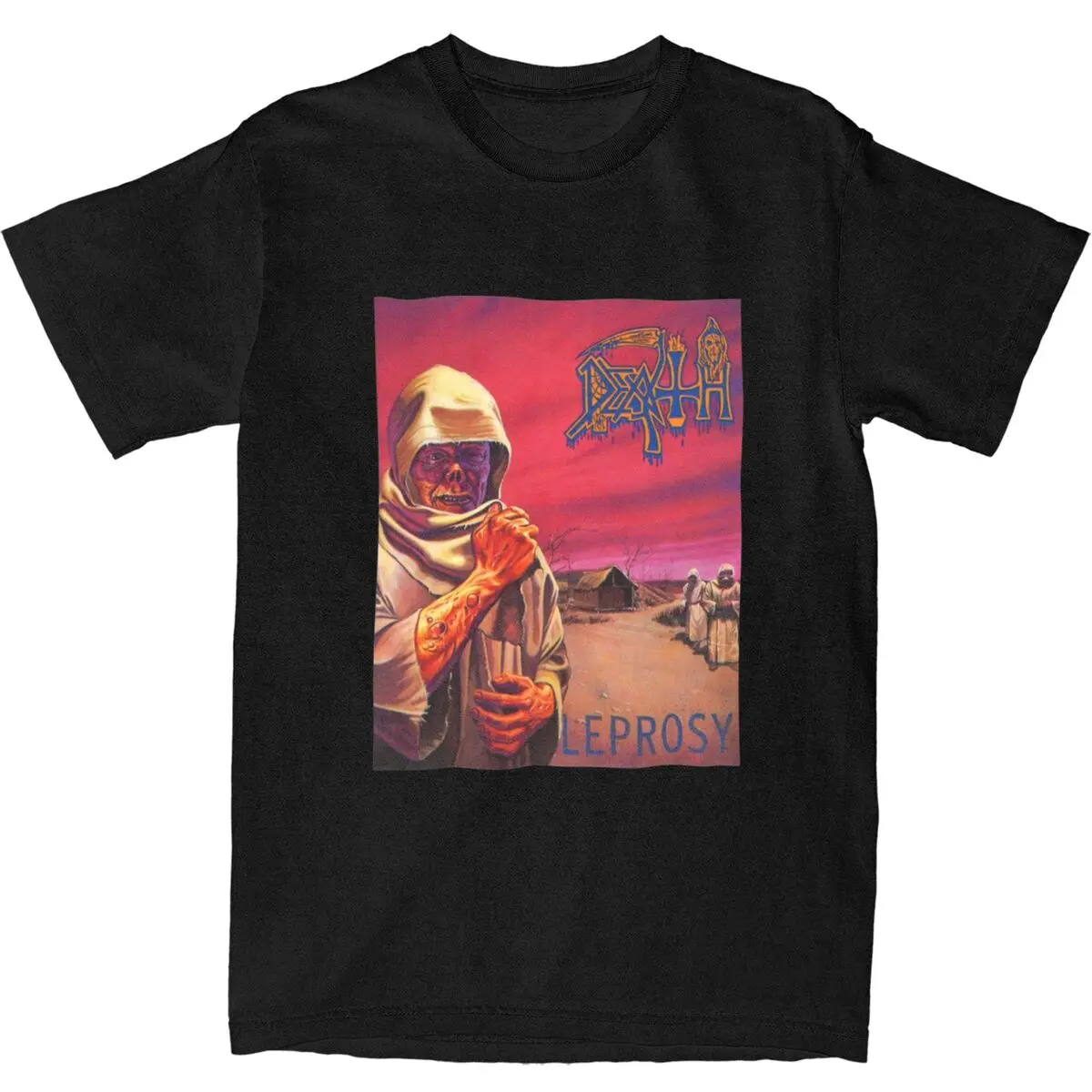 

Leprosy Death T-Shirt Summer Rock Music Album Vintage T Shirts 100 Cotton Popular Tshirt For Men's Short-Sleeve Pattern Tees