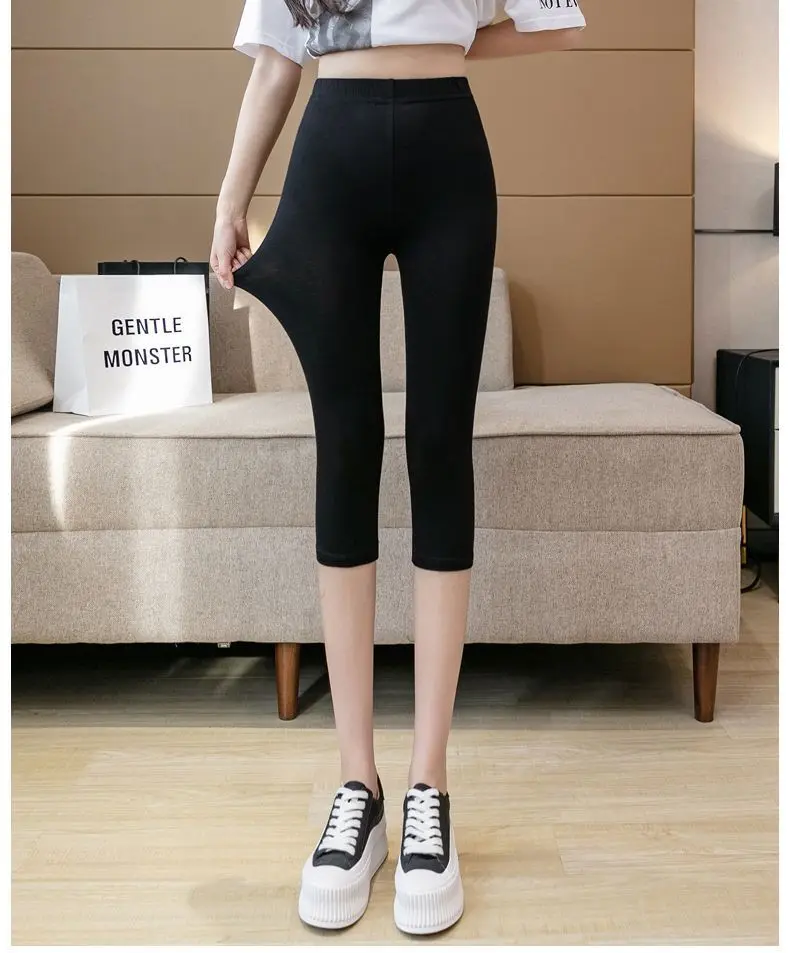 Leggings With Stripes Woman Squat-Proof Ropa Flexible Fluffy Patch Distressed Ladies' Butt-Lifted Spring Autumn Unlined Tightens