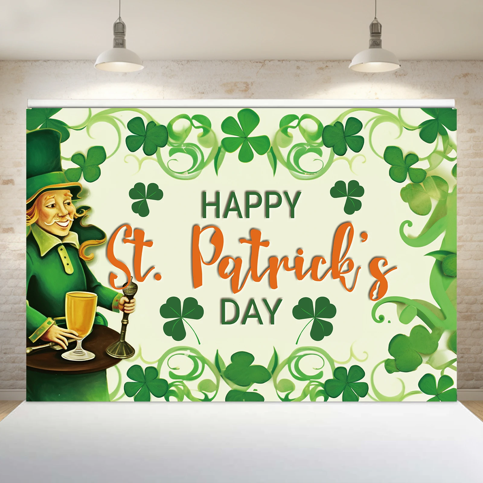 

1PCS 100x150cm St. Patrick'S Day(12) Theme Backdrop,Photography Background,Used To Gifts,Activities Or Other Party Decoration