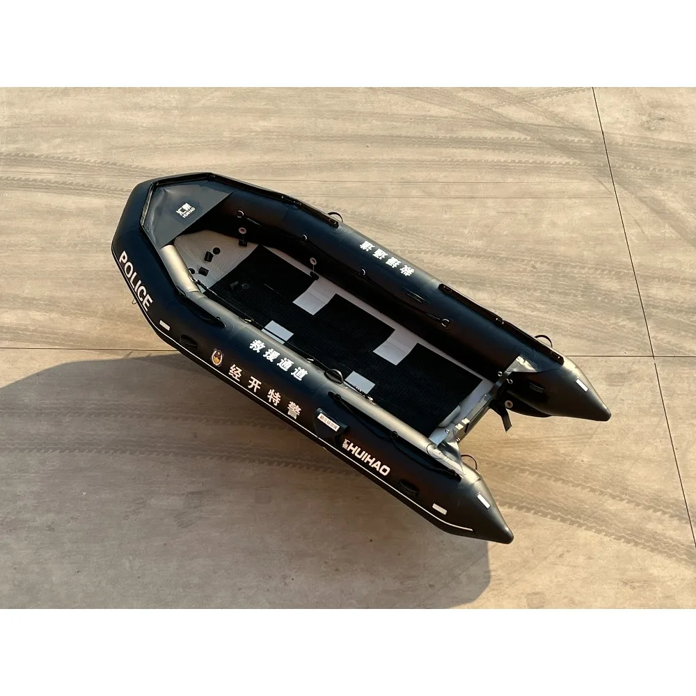 بيع المصنع بتصميم جديد مباشرة قارب قابل للنفخ لإنقاذ الوقاية من الفيضانات بطول 4.2 متر مع محرك #5