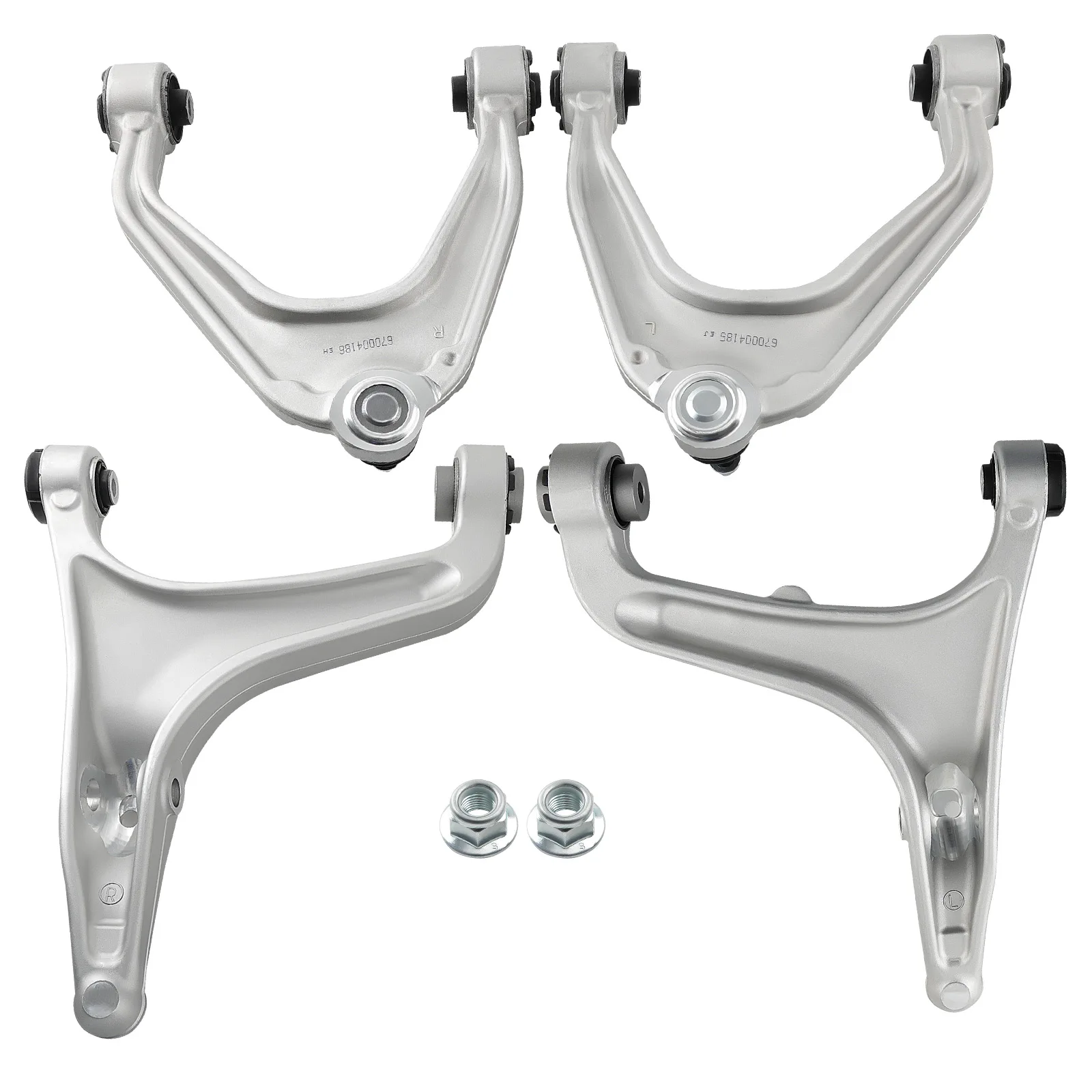 

4 × передние верхние нижние рычаги левый + правый для Maserati Quattroporte Ghibli 2014-22 670107801 670107803 670006934 670006933