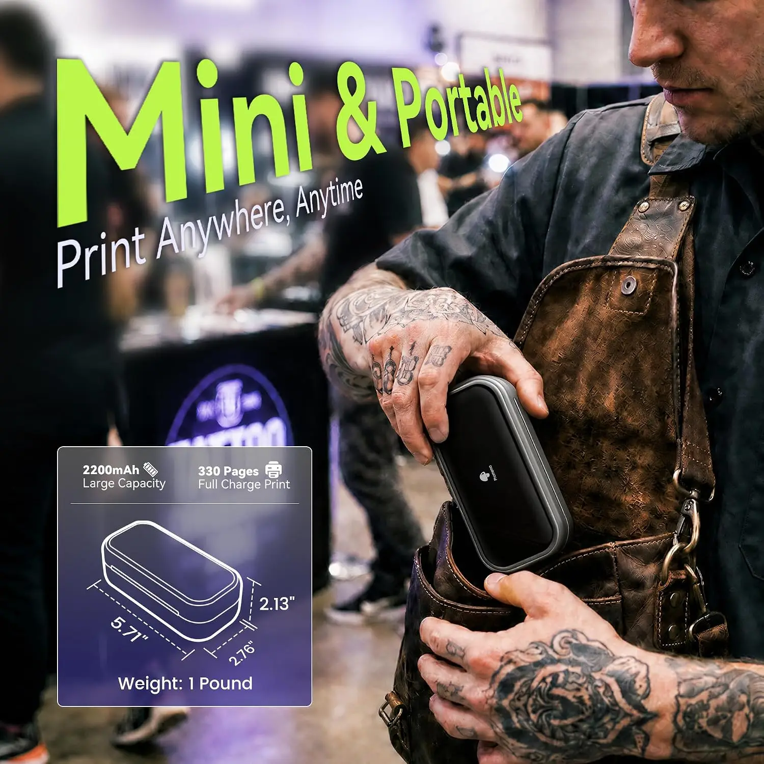 Phomemo TP31 3 Inch Mini Tattoo Stencil Printer Bluetooth Tattoo Transfer Printer with 120Pcs Transfer Paper