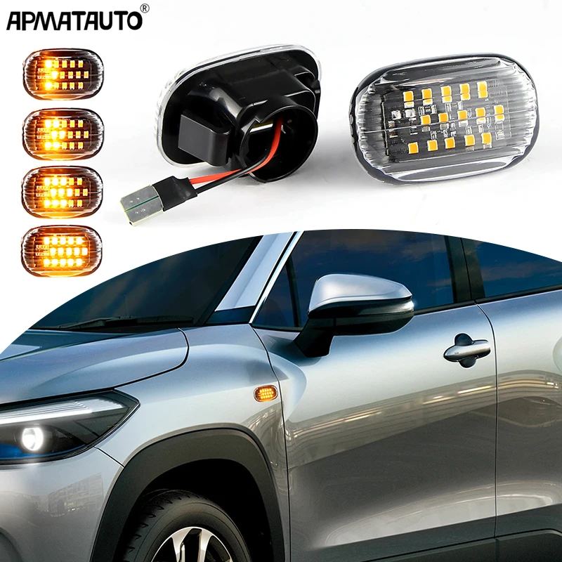 LED Dynamic Side Marker Lamp Turn Signal Lights For Toyota Avensis Verso Carina Celina Corolla Camry Caldina Harrier Hilux IPSUM