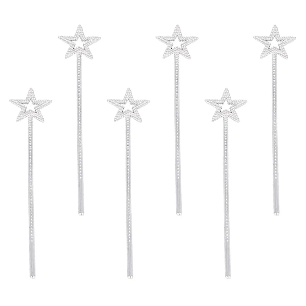 

6Pcs Pentagram Fairy Wands Star Shaped Plastic Props for Magical Themed Parties Wands Plastic Wand Fairy Wand