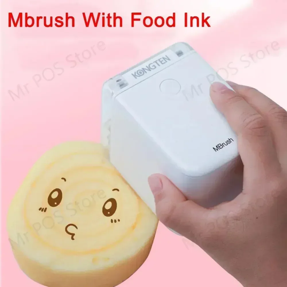 NEW Mbrush Color Portable Printer Handheld Mini Inkjet Pattern Cake Printer Customized USB Wireless Wifi Bread Coffee Pattern