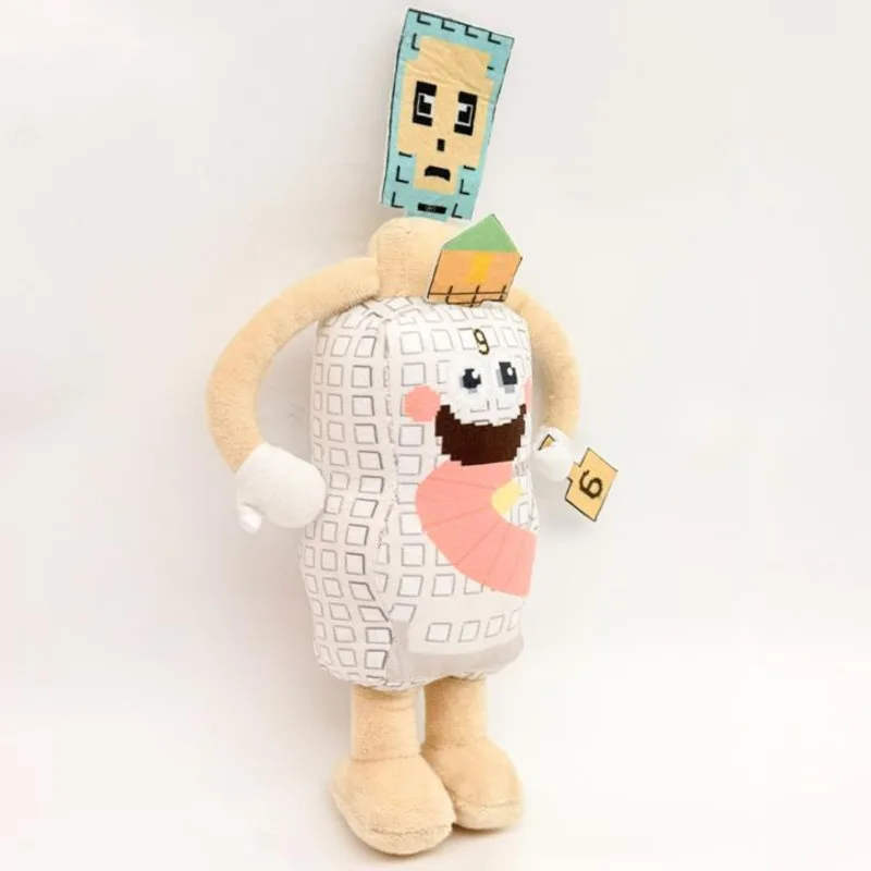 

New Game Merchandise Square Yellow Cat Plush Doll 22-33cm Toy Ornament Cartoon Room Decorations For Kid Gift